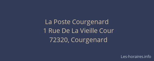 La Poste Courgenard
