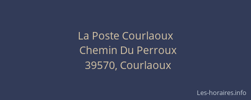 La Poste Courlaoux