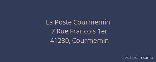 La Poste Courmemin