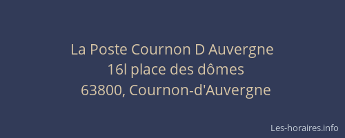 La Poste Cournon D Auvergne