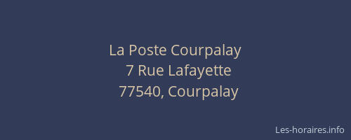 La Poste Courpalay
