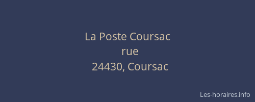 La Poste Coursac