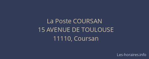 La Poste COURSAN