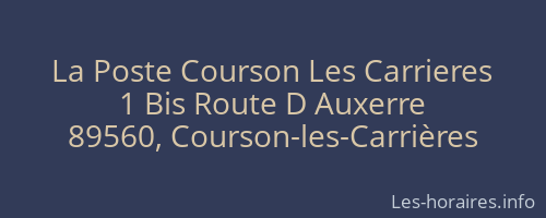 La Poste Courson Les Carrieres