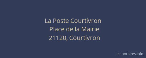 La Poste Courtivron