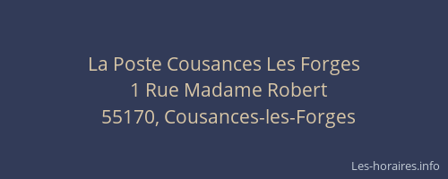 La Poste Cousances Les Forges
