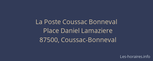 La Poste Coussac Bonneval