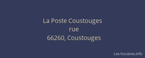 La Poste Coustouges