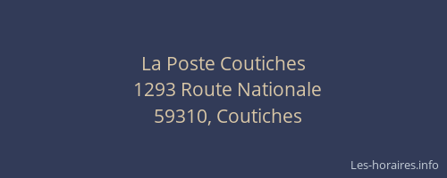 La Poste Coutiches