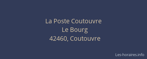 La Poste Coutouvre