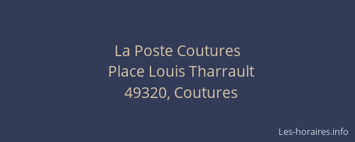 La Poste Coutures
