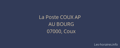 La Poste COUX AP