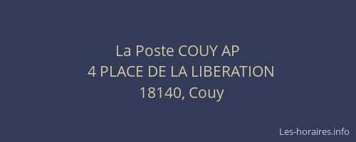 La Poste COUY AP