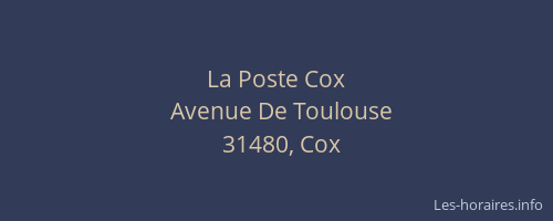 La Poste Cox