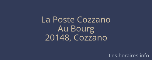 La Poste Cozzano