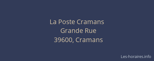 La Poste Cramans