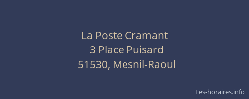 La Poste Cramant