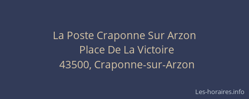 La Poste Craponne Sur Arzon