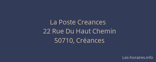 La Poste Creances
