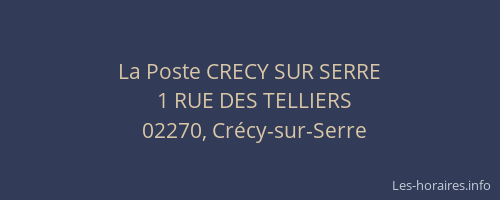 La Poste CRECY SUR SERRE
