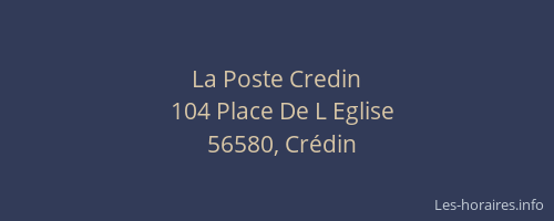 La Poste Credin