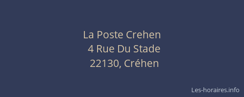 La Poste Crehen