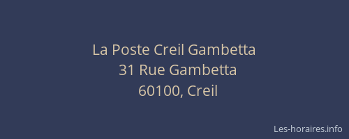 La Poste Creil Gambetta