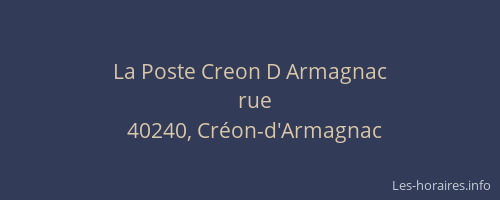 La Poste Creon D Armagnac
