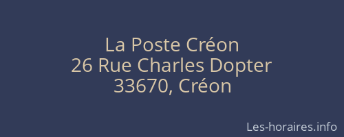 La Poste Créon