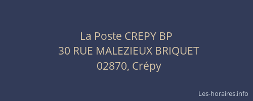 La Poste CREPY BP