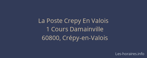 La Poste Crepy En Valois