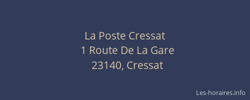 La Poste Cressat