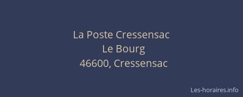 La Poste Cressensac