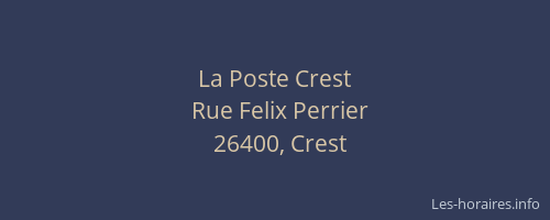 La Poste Crest