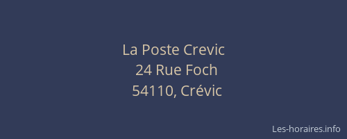 La Poste Crevic