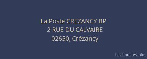 La Poste CREZANCY BP