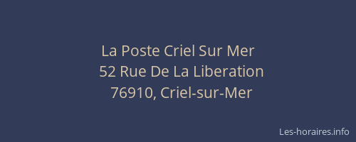 La Poste Criel Sur Mer