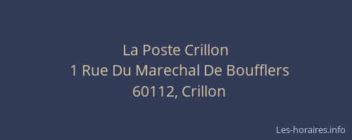 La Poste Crillon