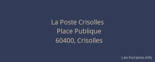 La Poste Crisolles
