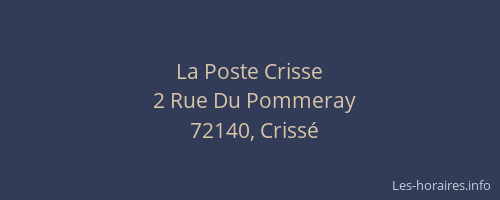 La Poste Crisse