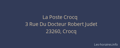 La Poste Crocq