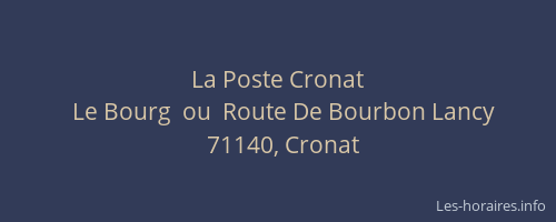 La Poste Cronat