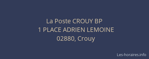 La Poste CROUY BP