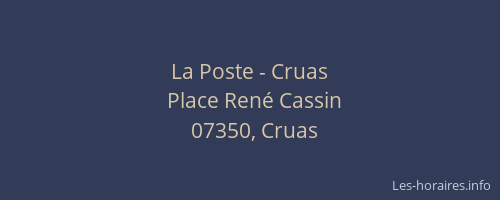 La Poste - Cruas