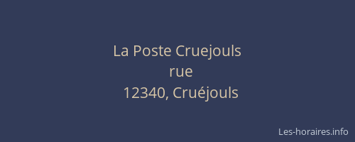 La Poste Cruejouls