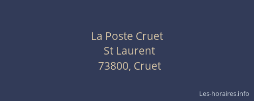 La Poste Cruet