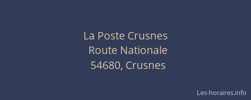La Poste Crusnes