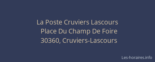 La Poste Cruviers Lascours