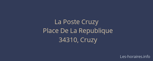 La Poste Cruzy