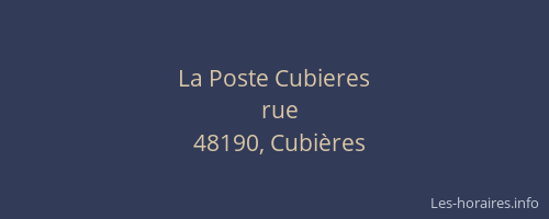 La Poste Cubieres